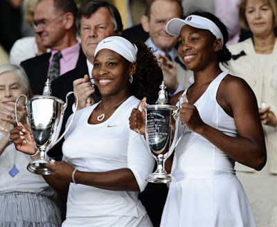 Black Tennis Pro's Venus and Serena Williams 2009 Wimbledon Doubles Champions