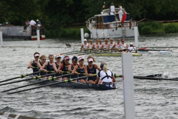 The author (3 seat) with Oxford University races the Dutch National Team at Henley Royal Regatta