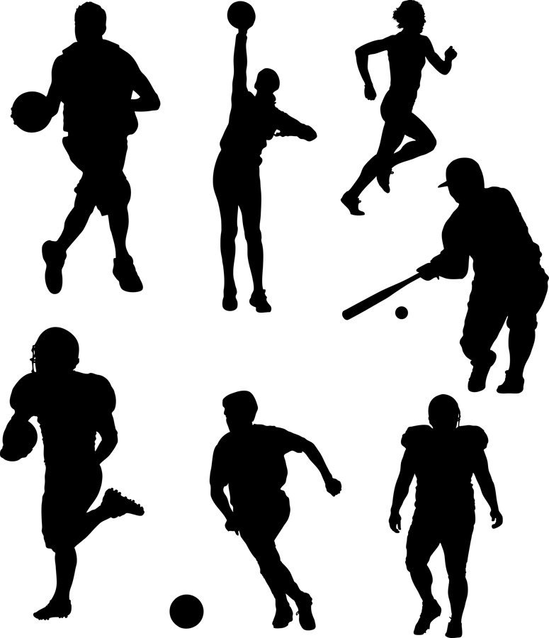 sports silhouettes The Line Between Well Rounded and Over Committed