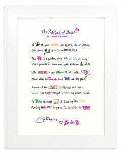 This is the poem I gave her as a gift